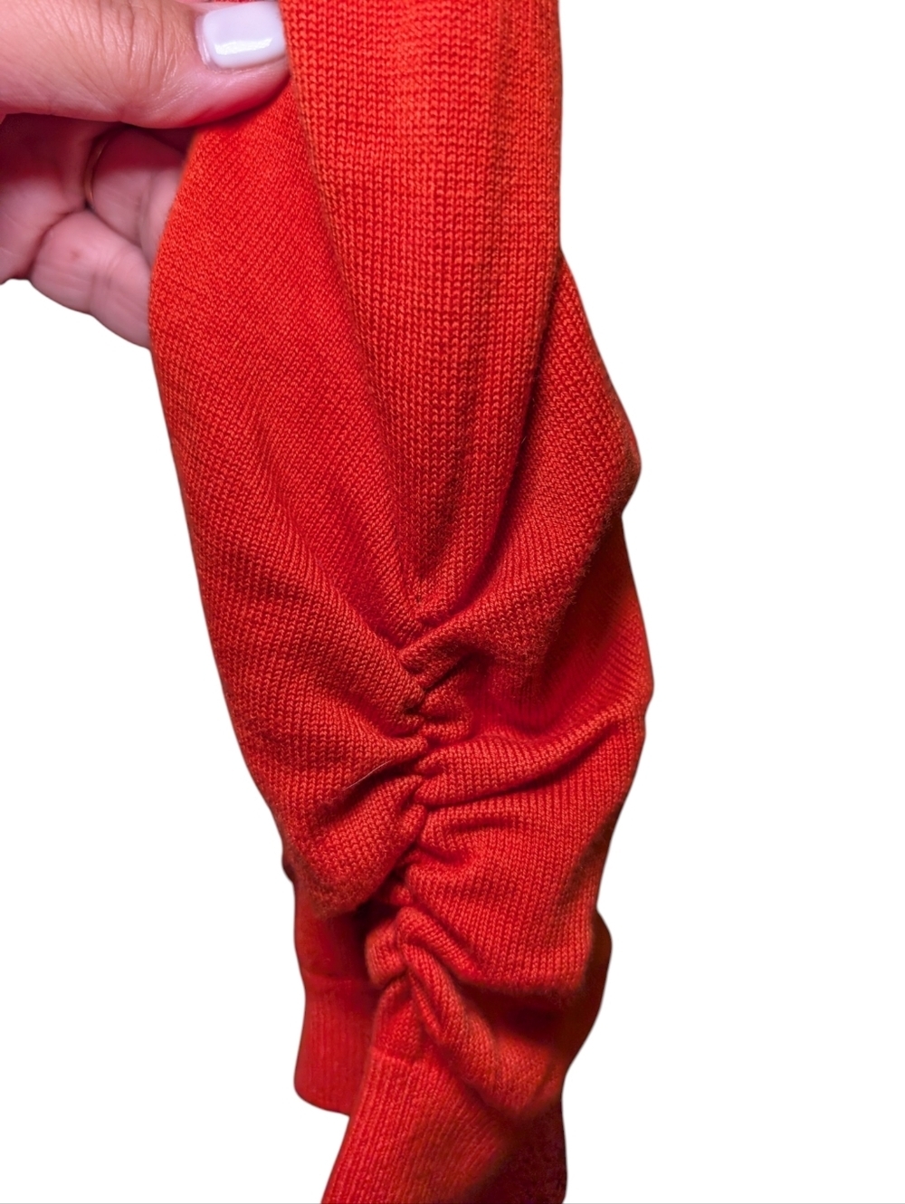 Lauren by Ralph Lauren Bright Red Short-Sleeve Puff Shoulder Pullover - Picture 5 of 7